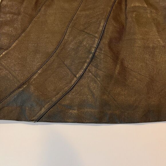 Vintage Giorgio Saint Angel Leather Pencil Skirt 6 Dinkie Tang‎ High Waisted 80s - Picture 4 of 13